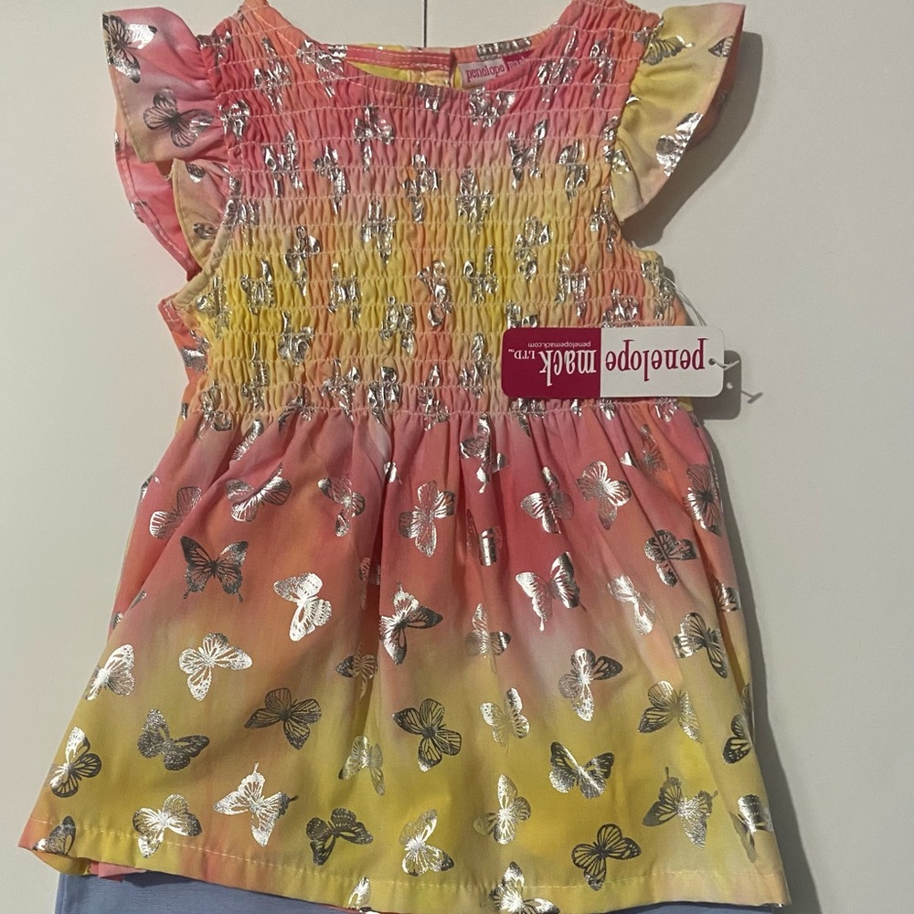 New Penelope Mack Butterfly 2 piece set for girls size 5 - Picture 1 of 5
